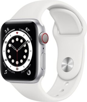 Apple Watch Series 6 40mm (GPS + Cellular) Aluminium Case Silver Sport Band  White, price in Europe