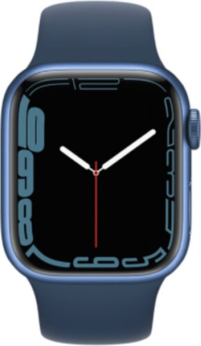 Apple Watch Series 7 45mm (GPS) Aluminium Blue Case Sport Band Abyss