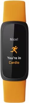 Fitbit Inspire 3 Black Case with Band Morning Glow Orange - 1