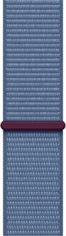 Apple Watch SE (2022) 44mm (GPS Only) Aluminium Case Silver Sport Loop Winter Blauw - 2