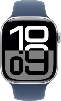Apple Watch Series 10 46mm (GPS) Aluminium Case Silver with Sport Band Denim Modrá - 1