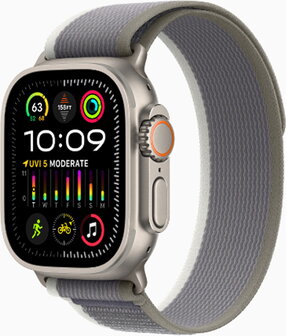 Apple Watch Ultra 2 Titanium Natural Case with Trail Loop Green Grey - 2