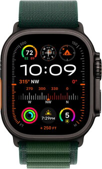 Apple Watch Ultra 2 Titanium Black Case with Alpine Loop Dark Πράσινο - 1