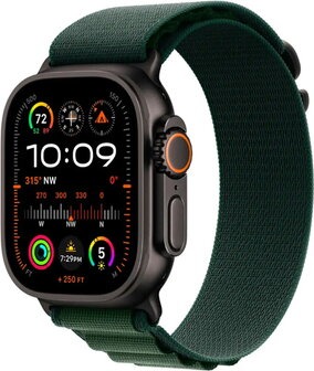 Apple Watch Ultra 2 Titanium Black Case with Alpine Loop Dark Πράσινο - 2