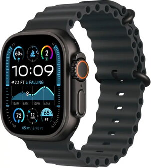 Apple Watch Ultra 2 Titanium Black Case with Ocean Band Μαύρο - 2