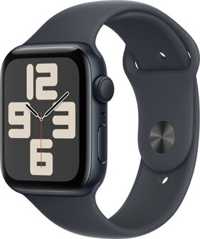 Apple Watch SE (2024) 44mm (GPS Only) Aluminium Case Midnight Black Sport Band Negro - 2
