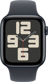 Apple Watch SE (2024) 44mm (GPS Only) Aluminium Case Midnight Black Sport Band Negro - 1