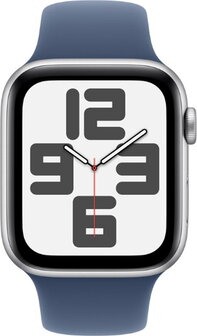 Apple Watch SE (2024) 40mm (GPS Only) Aluminium Case Silver Sport Band Denim Modrá - 1
