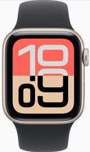 Apple Watch SE 3 40mm (GPS Only) Alluminium Case Starlight Gold with Sport Band Midnight Črna