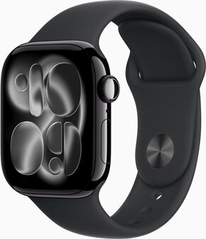 Apple Watch Series 11 46mm (GPS Only) Alluminium Case Jet Black with Sport Band Midnight Nero - 2