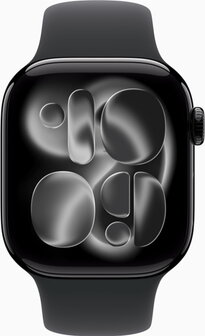 Apple Watch Series 11 46mm (GPS Only) Alluminium Case Jet Black with Sport Band Midnight Nero - 1