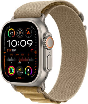 Apple Watch Ultra 2 Titanium Natural Case with Alpine Loop Tan Almond Πράσινο - 2