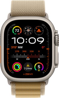 Apple Watch Ultra 2 Titanium Natural Case with Alpine Loop Tan Almond Πράσινο - 1