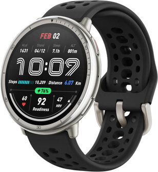 Xiaomi Amazfit Active 2 (Round) Sport Silicone Band Black - 2
