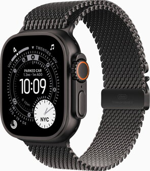 Apple Watch Ultra 3 Titanium Black Case with Milanese Loop Črna - 2