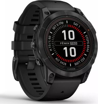 Garmin Fenix 7 Pro Solar Slate Grey Case with Graphite Band Noir - 1