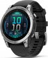 Garmin Fenix E Stainless Steel Silver Case with Silicone Band Negro