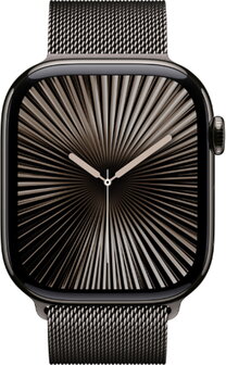 Apple Watch Series 10 46mm (GPS + Cellular) Titanium Slate Grey Case with Slate Milanese Loop Sivi - 1