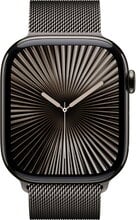 Apple Watch Series 10 46mm (GPS + Cellular) Titanium Slate Grey Case with Slate Milanese Loop Sivi