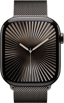 Apple Watch Series 10 42mm (GPS + Cellular) Titanium Slate Grey Case with Slate Milanese Loop Grå - 1