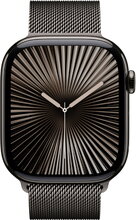 Apple Watch Series 10 42mm (GPS + Cellular) Titanium Slate Grey Case with Slate Milanese Loop Grå