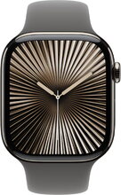 Apple Watch Series 10 46mm (GPS + Cellular) Titanium Natural Case with Sport band Stone Grå