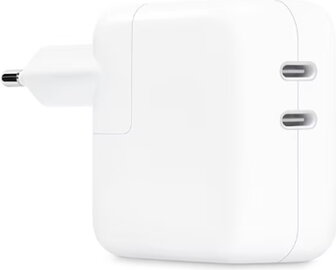 Apple Dual USB-C Port Power Adapter 35W Бял - 1