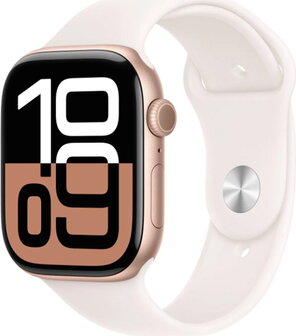 Apple Watch Series 10 46mm (GPS + Cellular) Aluminium Case Rose Gold with Sport Band Light Blush bež - 2