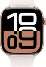 Apple Watch Series 10 46mm (GPS + Cellular) Aluminium Case Rose Gold with Sport Band Light Blush bež