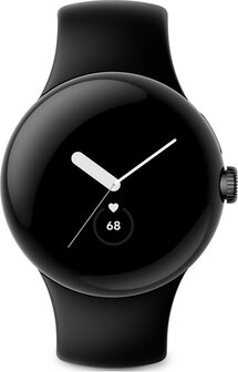 Google Pixel Watch 41mm LTE Matte Black Case with Sport Band Obsidian Noir - 1