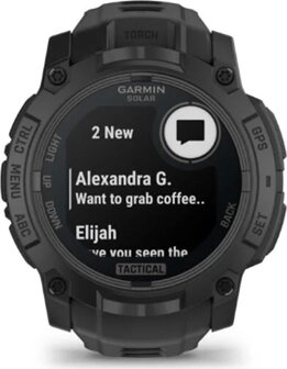 Garmin Instinct 3 Solar Tactical Edition 50mm Black Case with Sport Band Czarny - 1