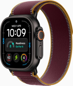 Apple Watch Ultra 4 Titanium Black Case with Trial Loop Burgundy Rdeča - 2