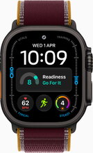 Apple Watch Ultra 4 Titanium Black Case with Trial Loop Burgundy Rdeča