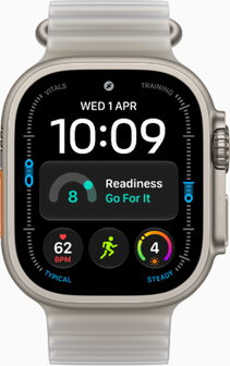 Apple Watch Ultra 4 Titanium Natural Case with Ocean Band Siva - 1