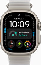 Apple Watch Ultra 4 Titanium Natural Case with Ocean Band Sivi