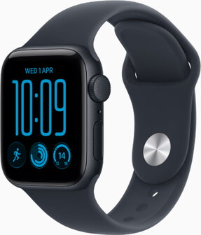 Apple Watch SE 3 40mm (GPS Only) Alluminium Case Midnight Black with Sport Band Navy Μπλε - 2
