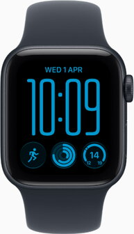 Apple Watch SE 3 40mm (GPS Only) Alluminium Case Midnight Black with Sport Band Navy Μπλε - 1