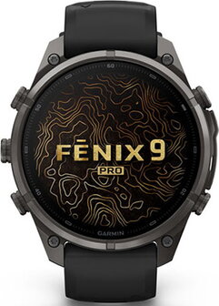 Garmin Fenix 9 Pro inReach 47mm Carbon Gray DCL Titanium Case with Band Graphite Zwart - 1