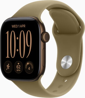 Apple Watch Series 12 42mm (GPS Only) Alluminium Case Dark Bronze with Sport Band Olive Green - 2