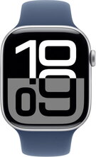 Apple Watch Series 10 42mm (GPS + Cellular) Aluminium Case Silver with Sport Band Denim Niebieski