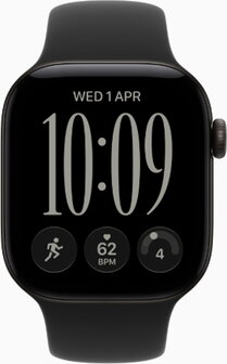 Apple Watch Series 12 42mm (GPS Only) Alluminium Case Black with Sport Band Черен - 1